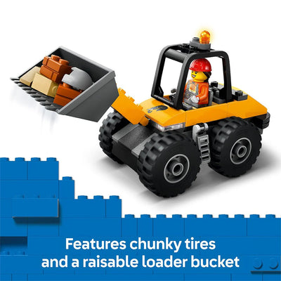 Driver and worker minifigures with tools and accessories.