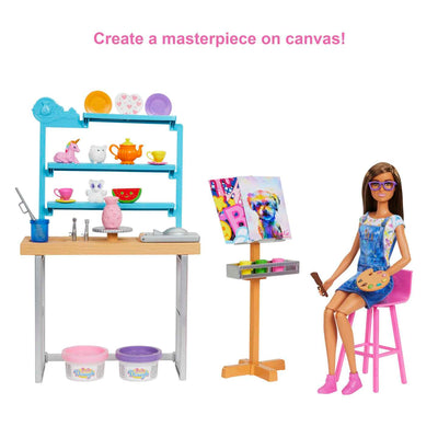 Barbie Relax And Create Art Studio Playset And Doll