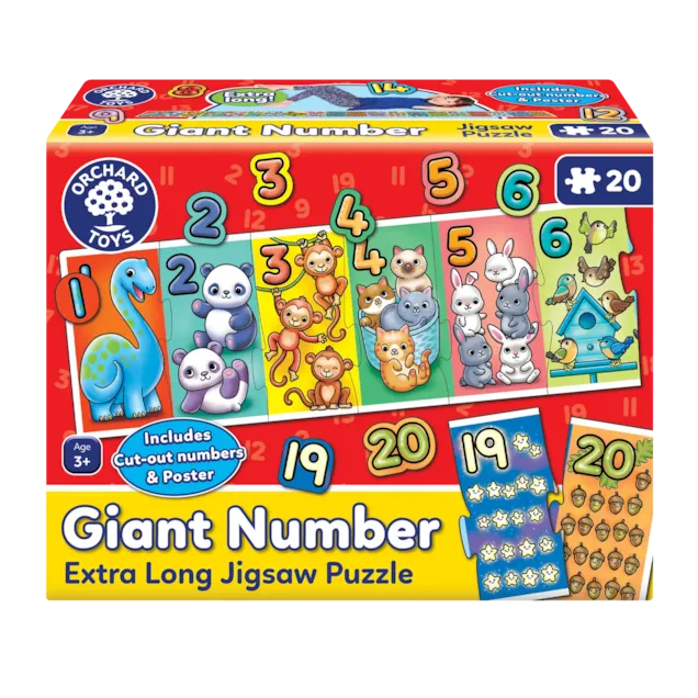 Orchard Toys 20pc Giant Number Extra Long Jigsaw Puzzle