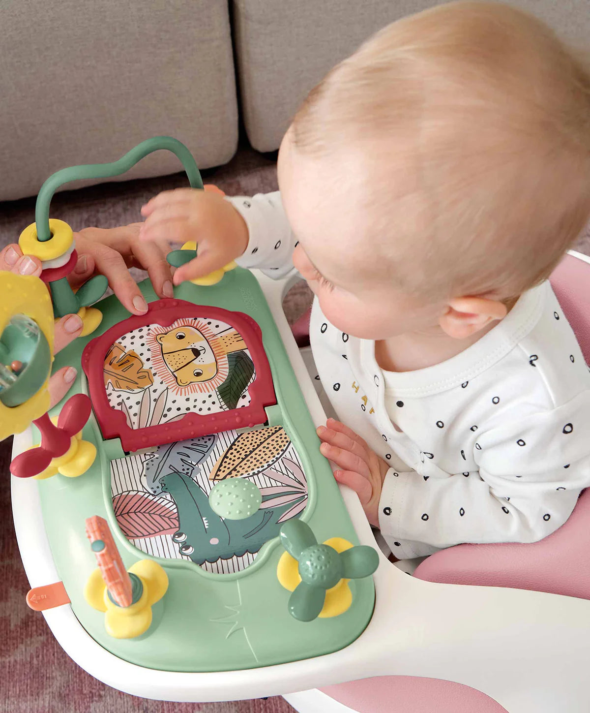 Mamas And Papas Baby Snug Floor Seat With Activity Tray Blossom