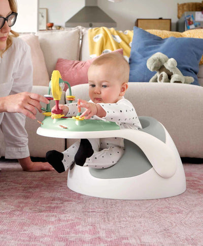 Mamas And Papas Baby Snug Floor Seat With Activity Tray Peeble