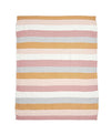 Mamas And Papas Multi Stripe Pink Knitted Blanket Small