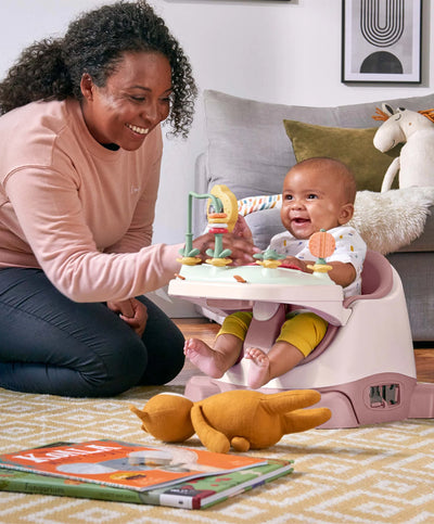 Mamas And Papas Baby Bug Floor And Booster Seat With Tray Blossom