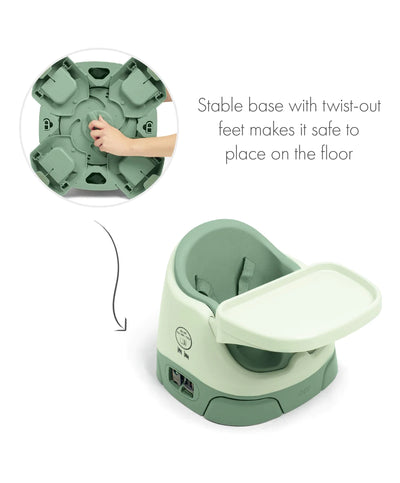 Mamas And Papas Baby Bug Floor And Booster Seat With Tray Eucalyptus