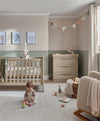 Mamas And Papas Atlas 2 Piece Cot Bed Set With Dresser Changer Light Oak