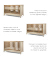 Mamas And Papas Harwell 3 Piece Cot Bed With Dresser And Wardrobe Furniture Set Cashmere