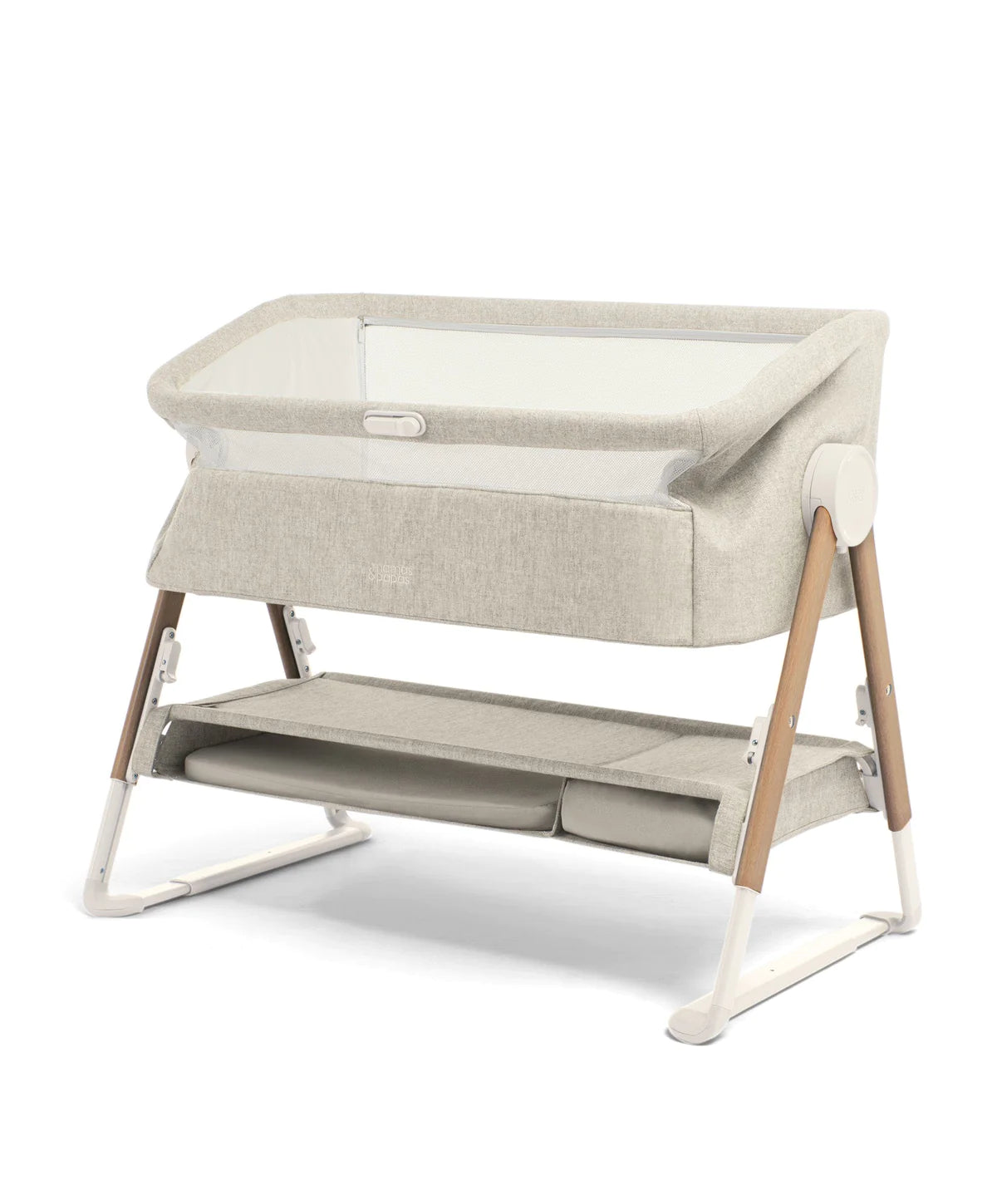 Mamas And Papas Lua Bedside Crib Fawn