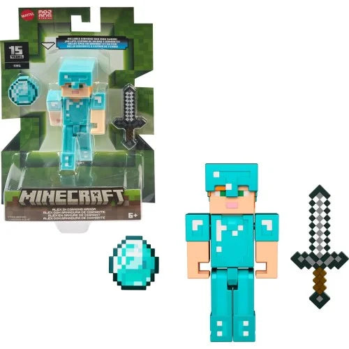 Minecraft Core Figure Alex In Diamond Armour