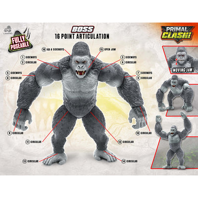 Primal Clash Epic Mega Monster 8" Big Boss Gorilla Action Figure