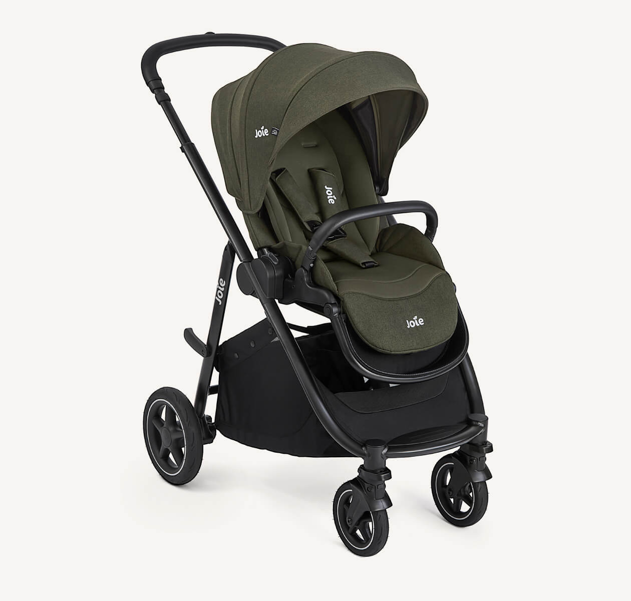 Joie Versatrax Travel System With Joie 360 Rotation Car Seat And Isofix Car Seat Base Fern