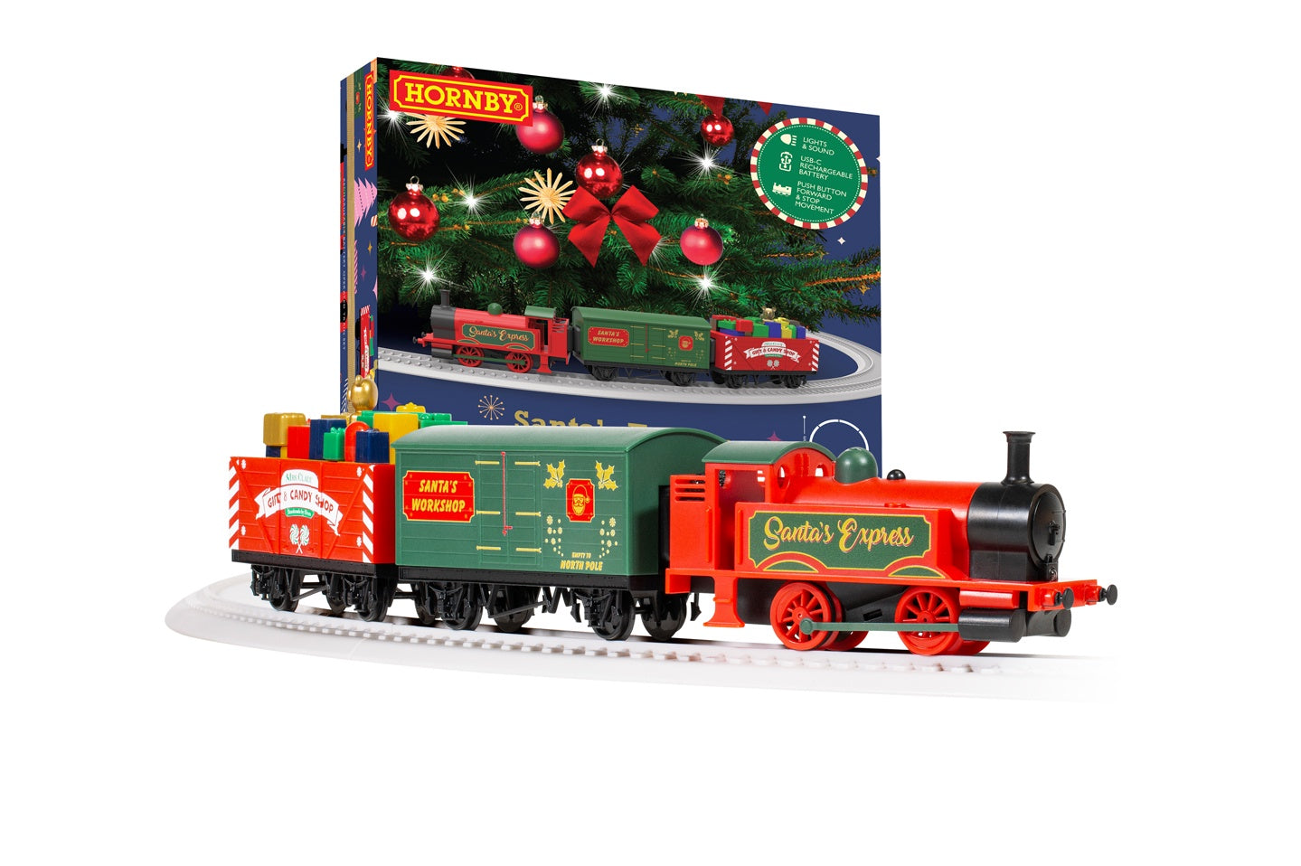 Hornby Santa's Express Rechargeable Battery Operated Train Set