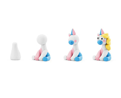 Hey Clay Sculpting Clay Rainbow Unicorns 3 Can Set Lighty