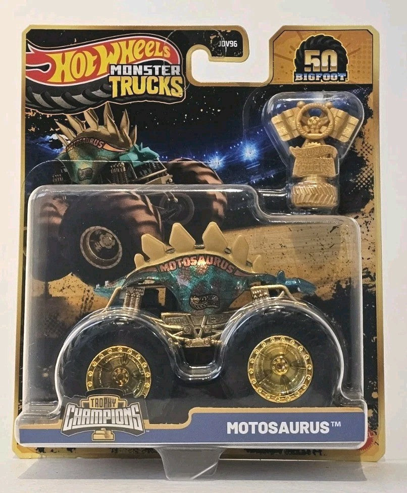 Hot Wheels Monster Trucks Champions Trophy Motosaurus 1:64