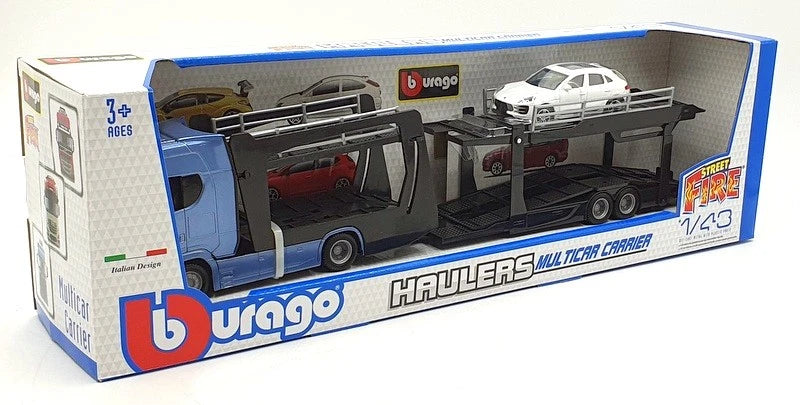 Burago Haulers Multicar Car Carrier Truck C/W Car