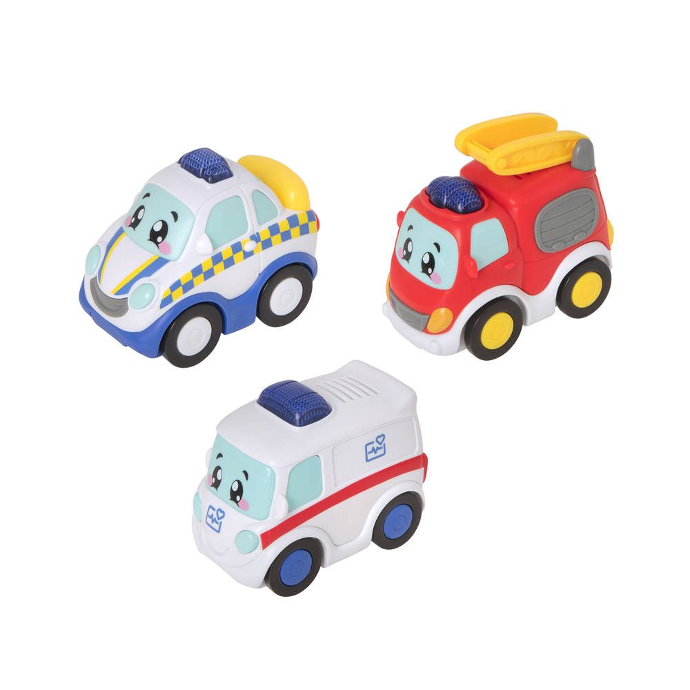Tiny Teamsterz Beep And Go Infant Vehichle 3pk