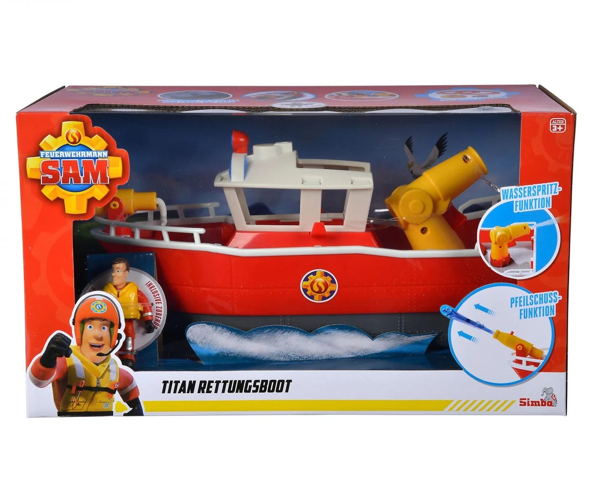 Fireman Sam Titan Rescue Boat With Figure