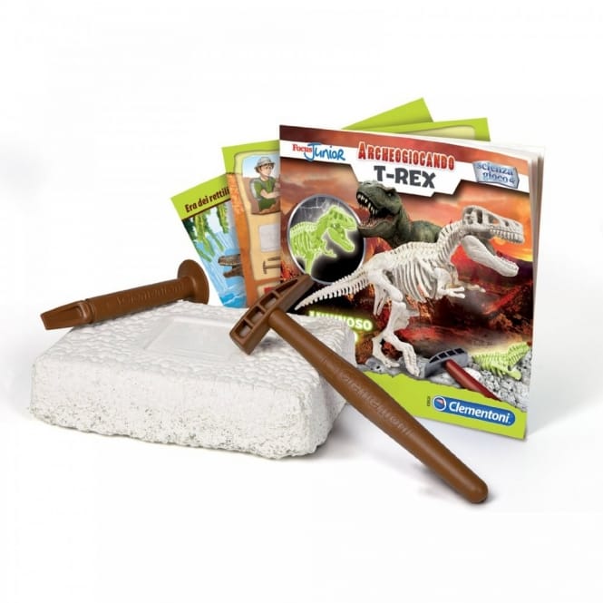 Science And Play Archeo Fun T Rex Dinosaur Glow In The Dark Dig Set