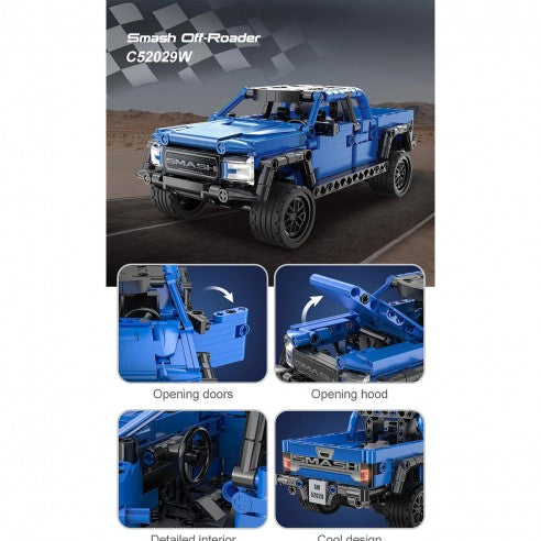 CaDA Smash Off Roader Vehicle With Pull Back Function 390pc Construction Set