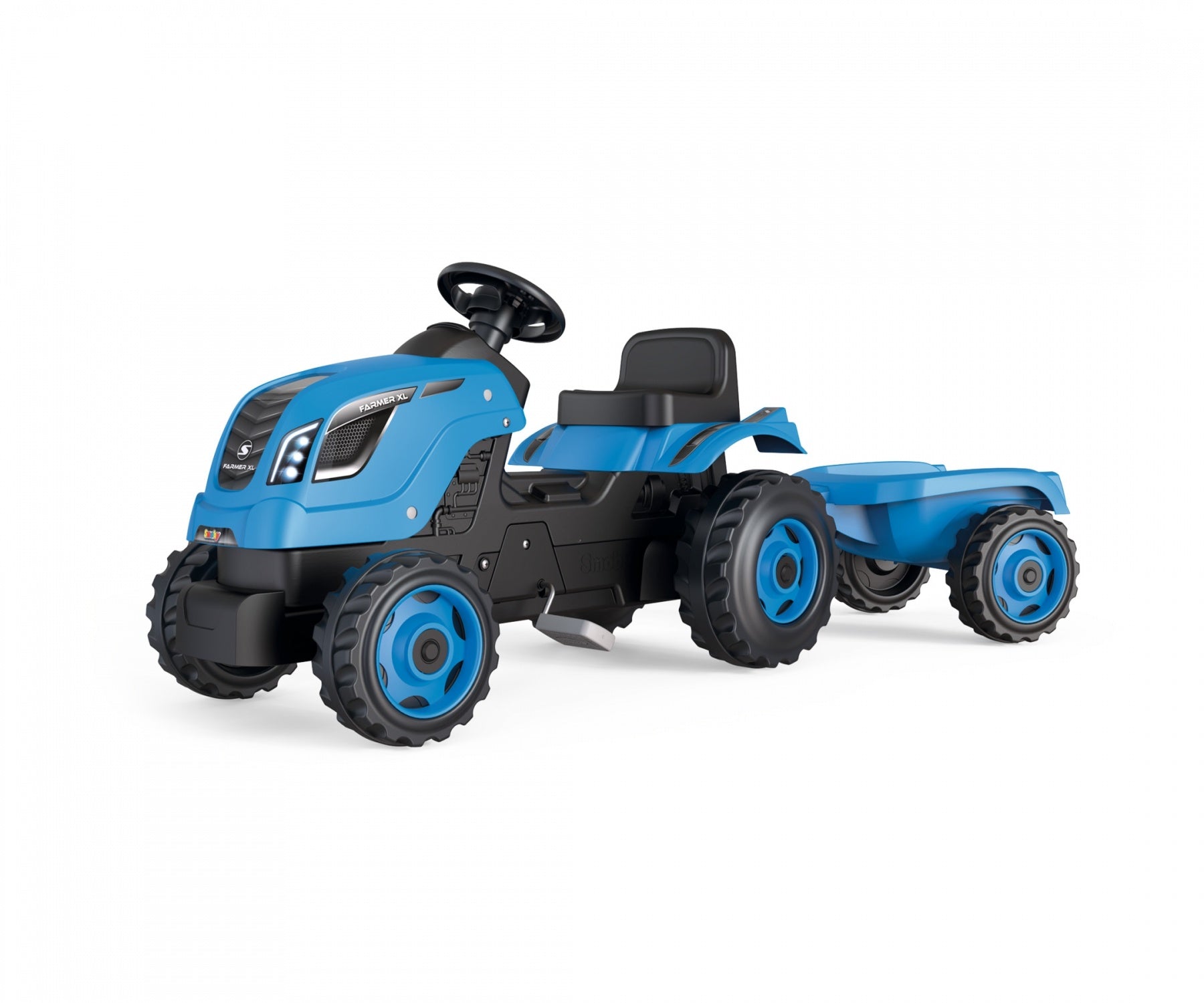 Smoby Farmer XL Tractor And Trailer Blue