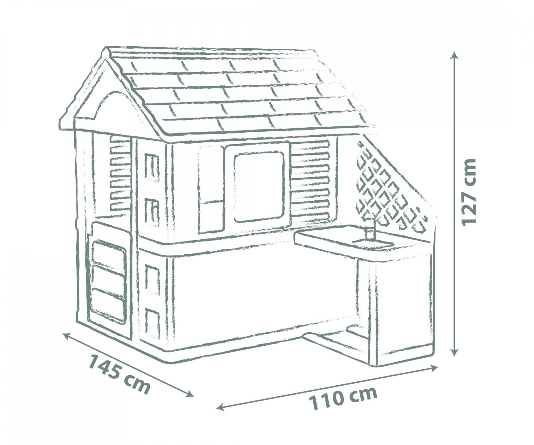 Smoby Life Pretty Playhouse With Kitchen
