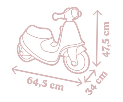 Smoby Ride On Scooter Pink