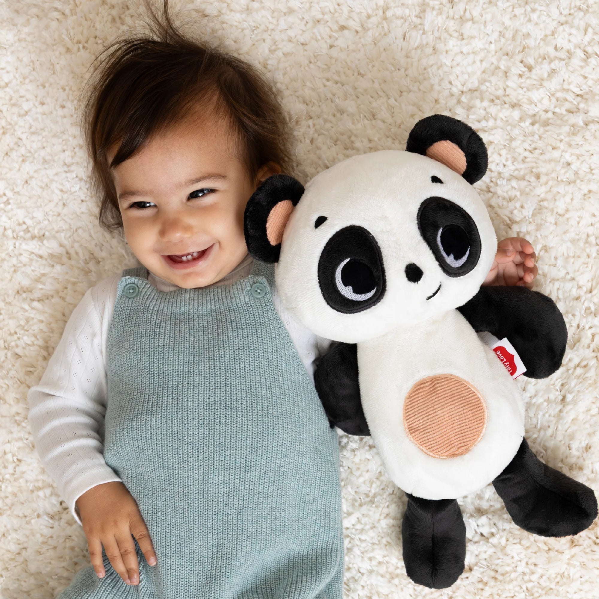 Tiny Love Panda Snuggly Buddy Infant Toy With Soothing Breathing Movement