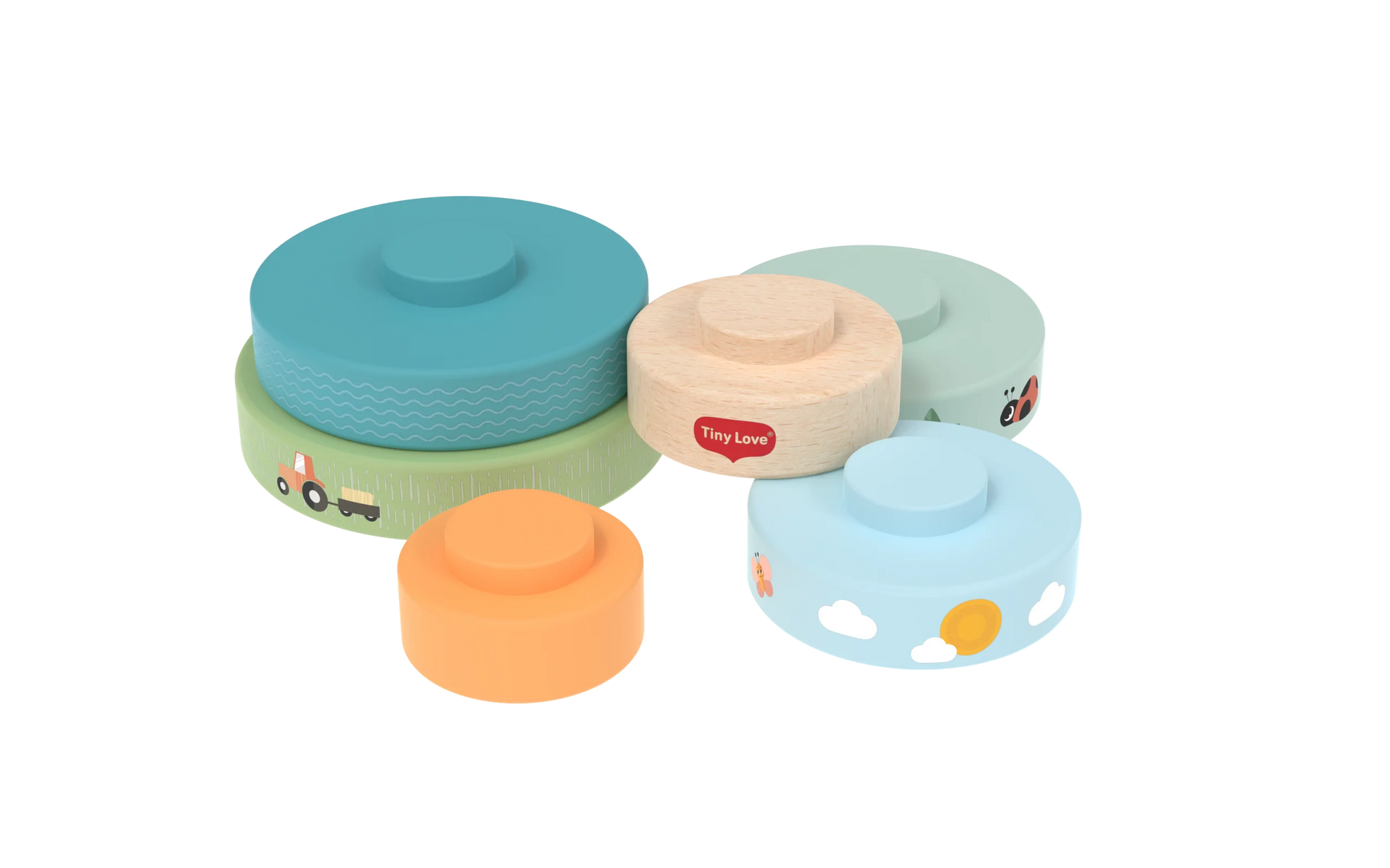 Tiny Love Wooden Stacking Tower Infant Toy