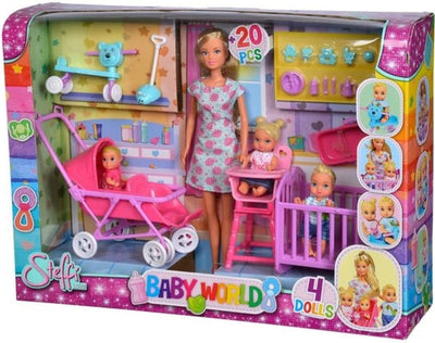 Steffi Love Baby World Nursery Playset With 4 Dolls And Accessories