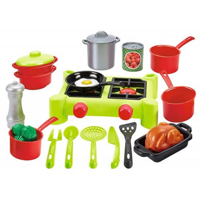 100% Chef 21pc Stove Dining Role Play Play Set