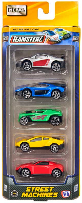 Teamsterz Street Machines Die Cast Vehicle / Cars 5pk Assorted