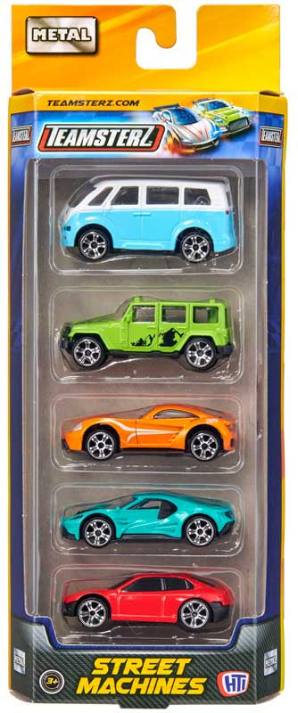 Teamsterz Street Machines Die Cast Vehicle / Cars 5pk Assorted