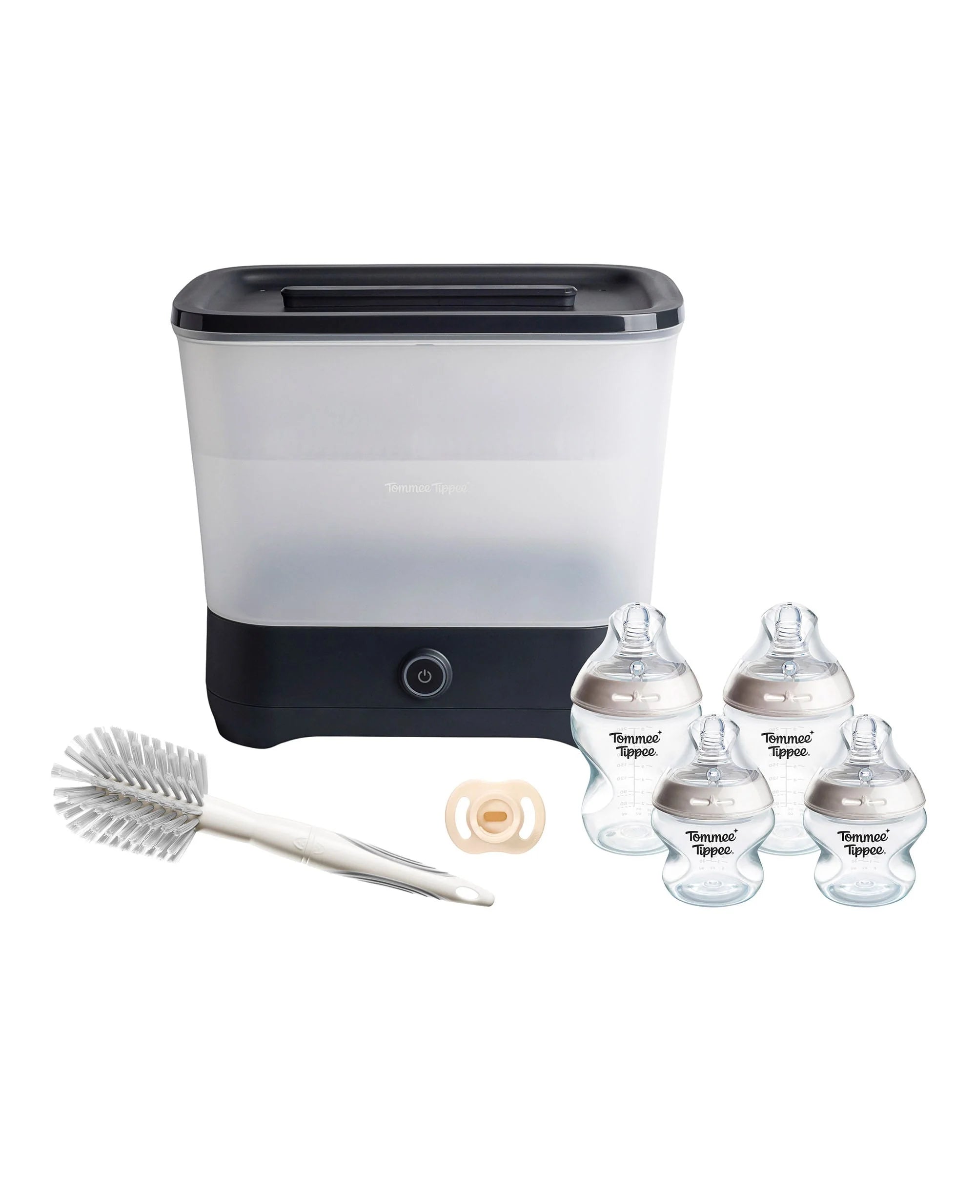 Tommee Tippee Baby Bottle And Steriliser 7pc Set Black