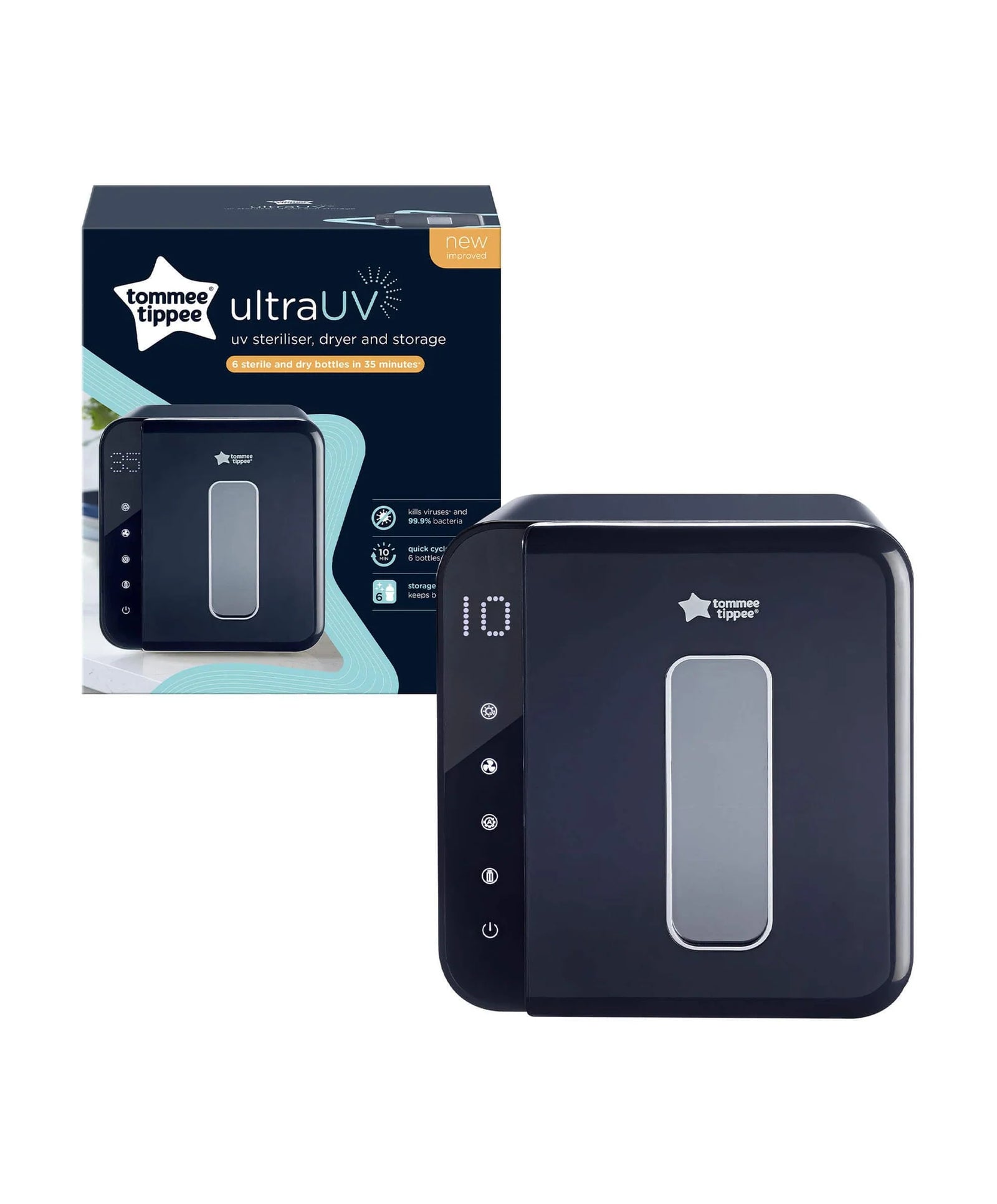 Tommee Tippee Ultra UV 3 In 1 Electric Steriliser And Dryer Black