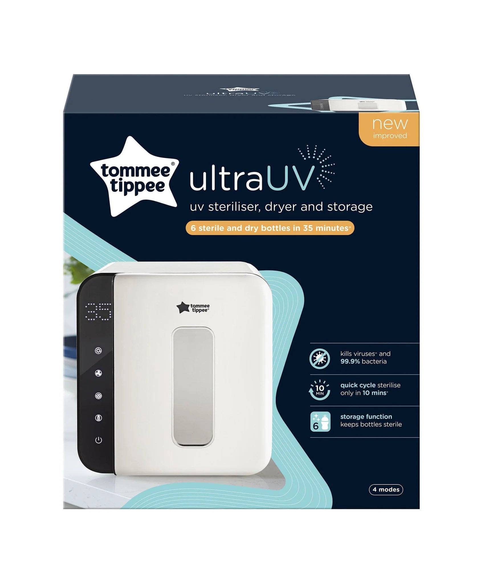 Tommee Tippee Ultra UV 3 In 1 Electric Steriliser And Dryer White