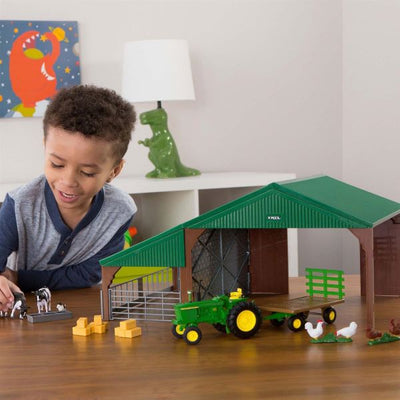 John Deere Tractor And Shed Playset 1:32