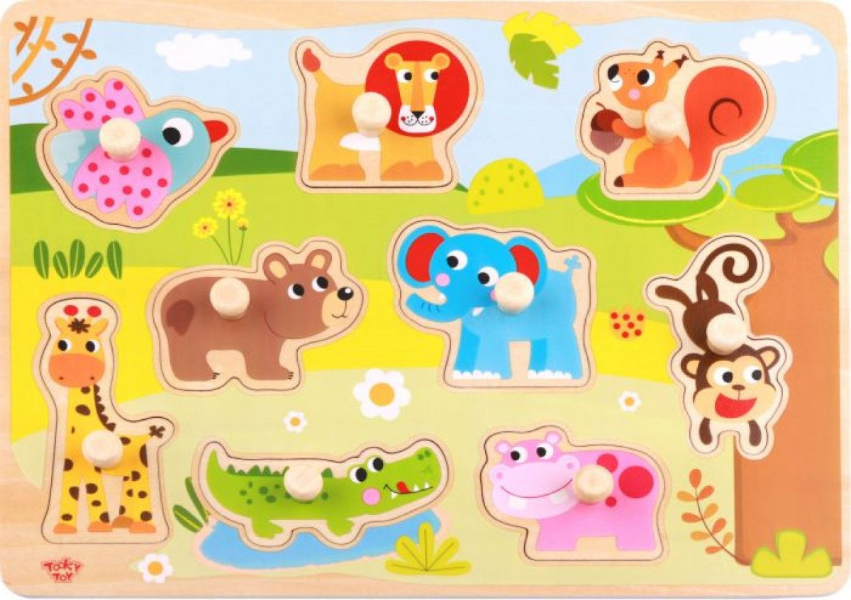 Tooky Toys Wooden Puzzle Animals