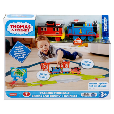 Thomas And Friends talking Thomas And Brake Car Bruno Train Set