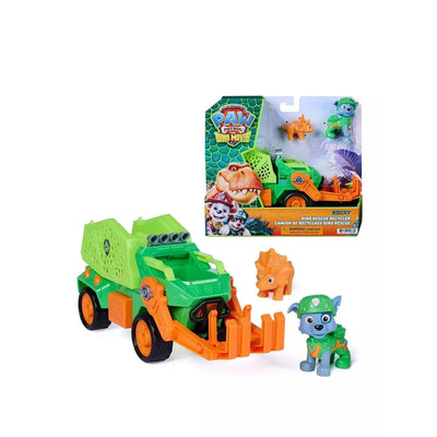 Paw Patrol Dino Rocky Rescue Recycler Vehicle And Rocky Figure