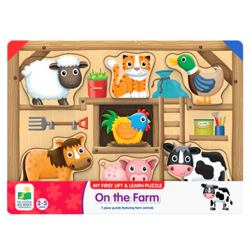My First Lift And Learn Wooden Jigsaw Puzzle On The Farm