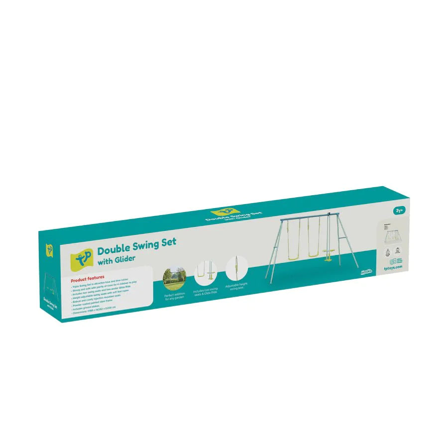 TP Double Swing With Glider Metal Frame