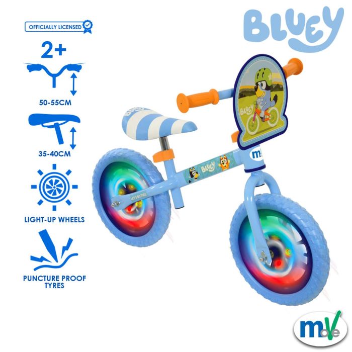 Bluey 12" Balance Bike With Light Up Wheels