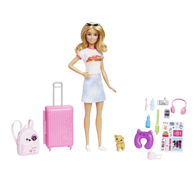 Barbie Malibu Travel Doll And Accessories Playset