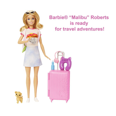 Barbie Malibu Travel Doll And Accessories Playset