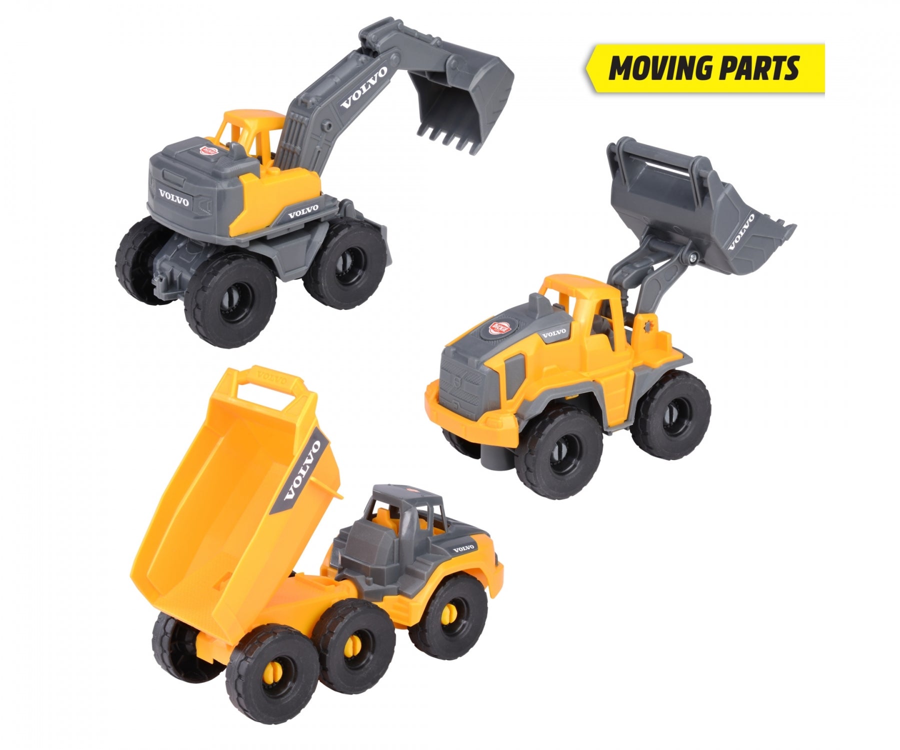 Dickie Volvo 3pc Construction Vehicle Play Set
