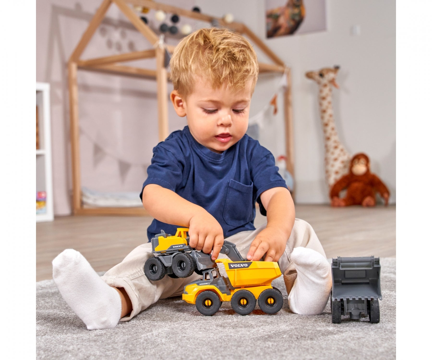 Dickie Volvo 3pc Construction Vehicle Play Set
