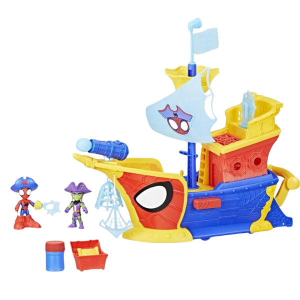 SpiderMan Spidey And Amazing Friends Web Ahoy Bubble Pirate Ship