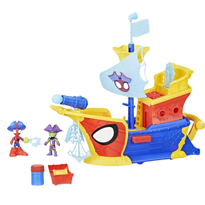 SpiderMan Spidey And Amazing Friends Web Ahoy Bubble Pirate Ship