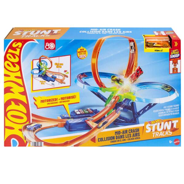 Hot Wheels Mid Air Crash Stunt Track Playset