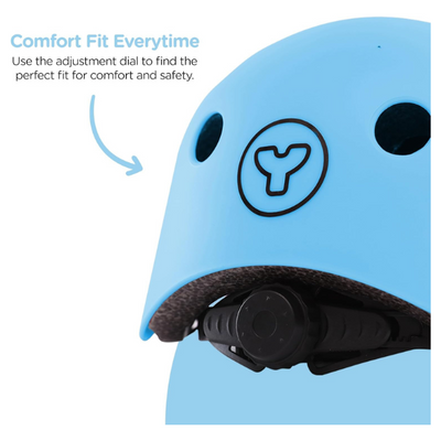 Yvolution Adjustable Helmet Small Blue