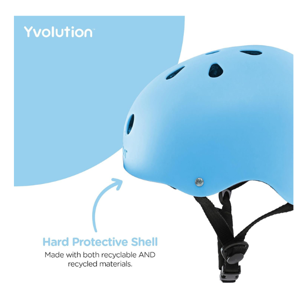 Yvolution Adjustable Helmet Small Blue